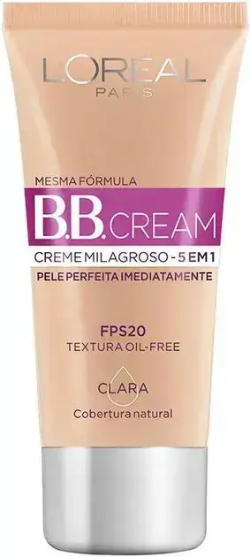 1. Base BB Cream L'Oréal Paris Dermo Expertise Cor Clara FPS 20 - L'Oréal