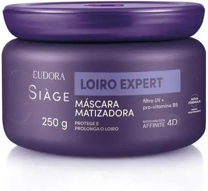 1. Máscara Capilar Matizadora Siàge Loiro Expert 250g - Eudora