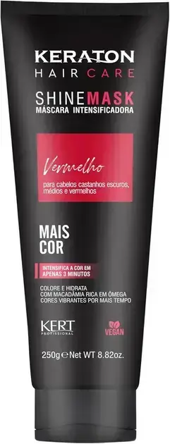 1. Máscara Matizadora Hidratante Vermelho 250g - Keraton